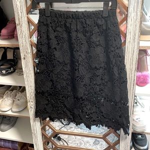 Lace midi skirt